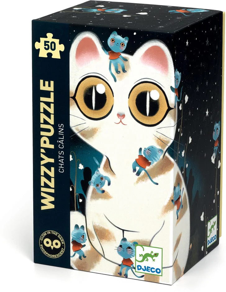 Cuddly Cats 50pc Metallic Glow-in-the-Dark Wizzy Jigsaw Puzzle - Image 4