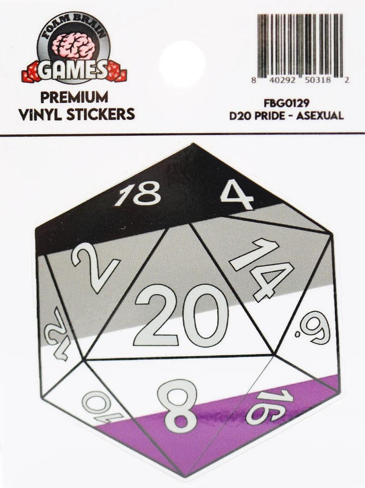 D20 STICKER - ASEXUAL PRIDE