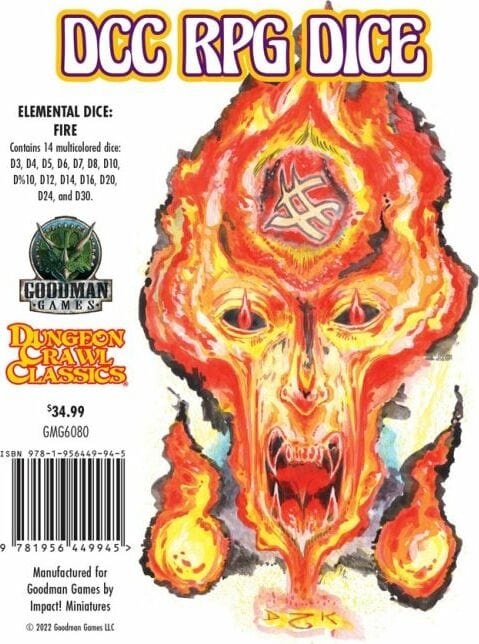 DCC RPG Dice Set Elemental Dice: Fire - Image 2