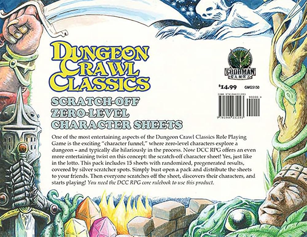 DCC RPG 0-Level Scratch Off Character Sheets - Image 2
