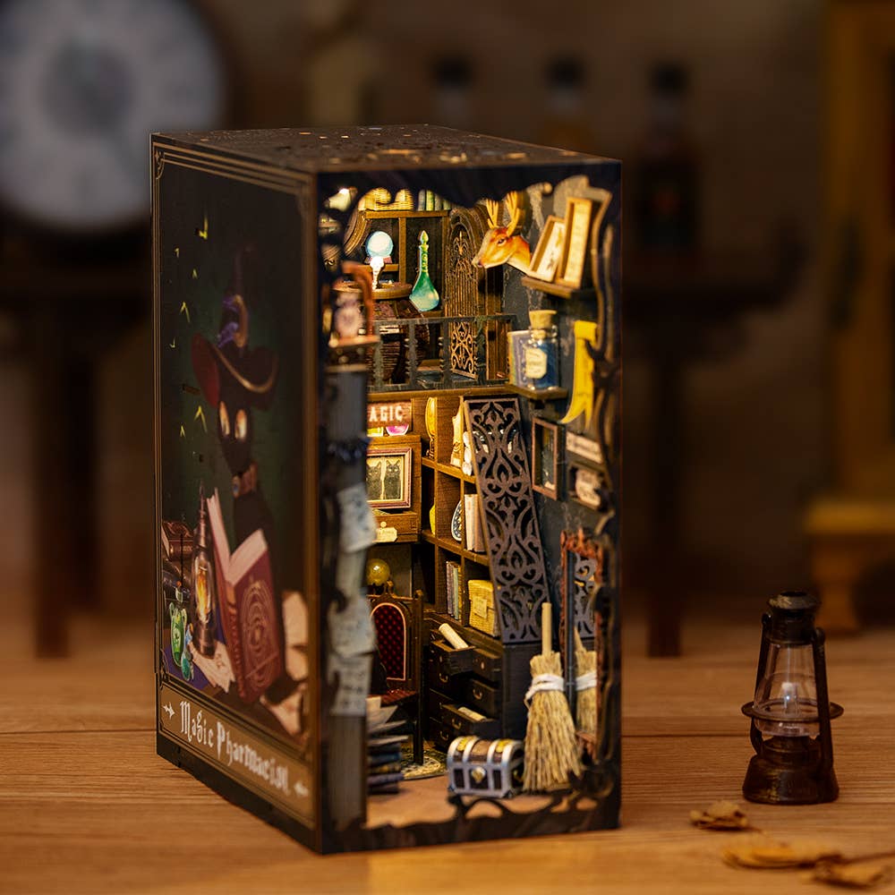 DIY Book Nook Kit: Magic Pharmacist with Dust Cover - Image 3