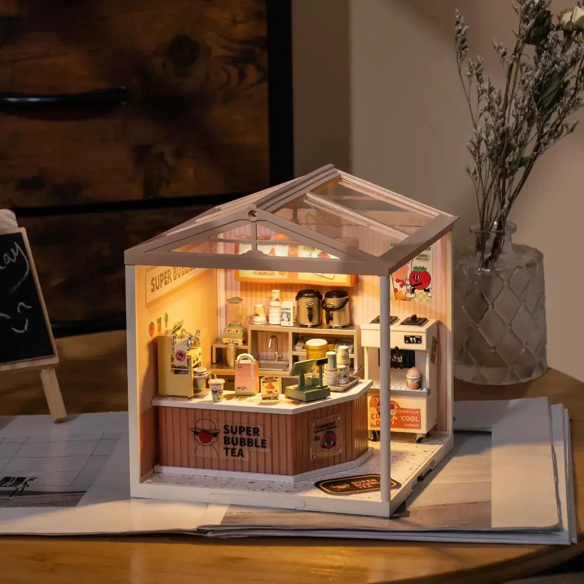 DIY Miniature House Kit: Double Joy Bubble Tea - Image 13