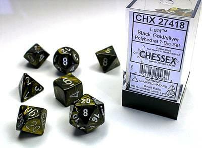 Leaf™ Polyhedral Black Gold/silver 7-Die Set - Image 2