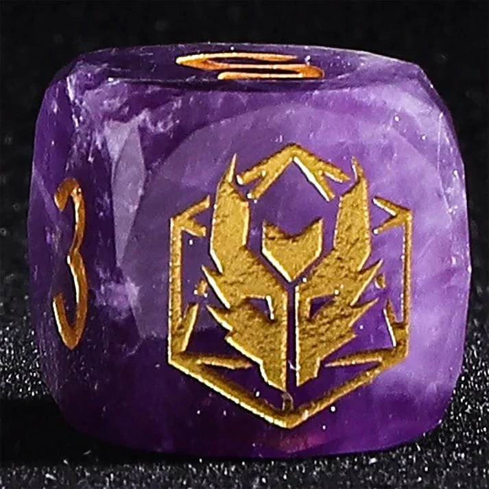 Dragon’s Hoard Luster Cut Dice Set - Amethyst - Image 2