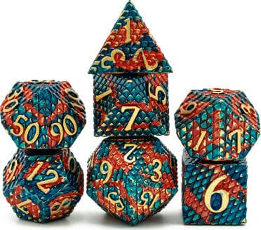 Dragon Scale: Blue Fire - Metal RPG Dice Set - Image 2