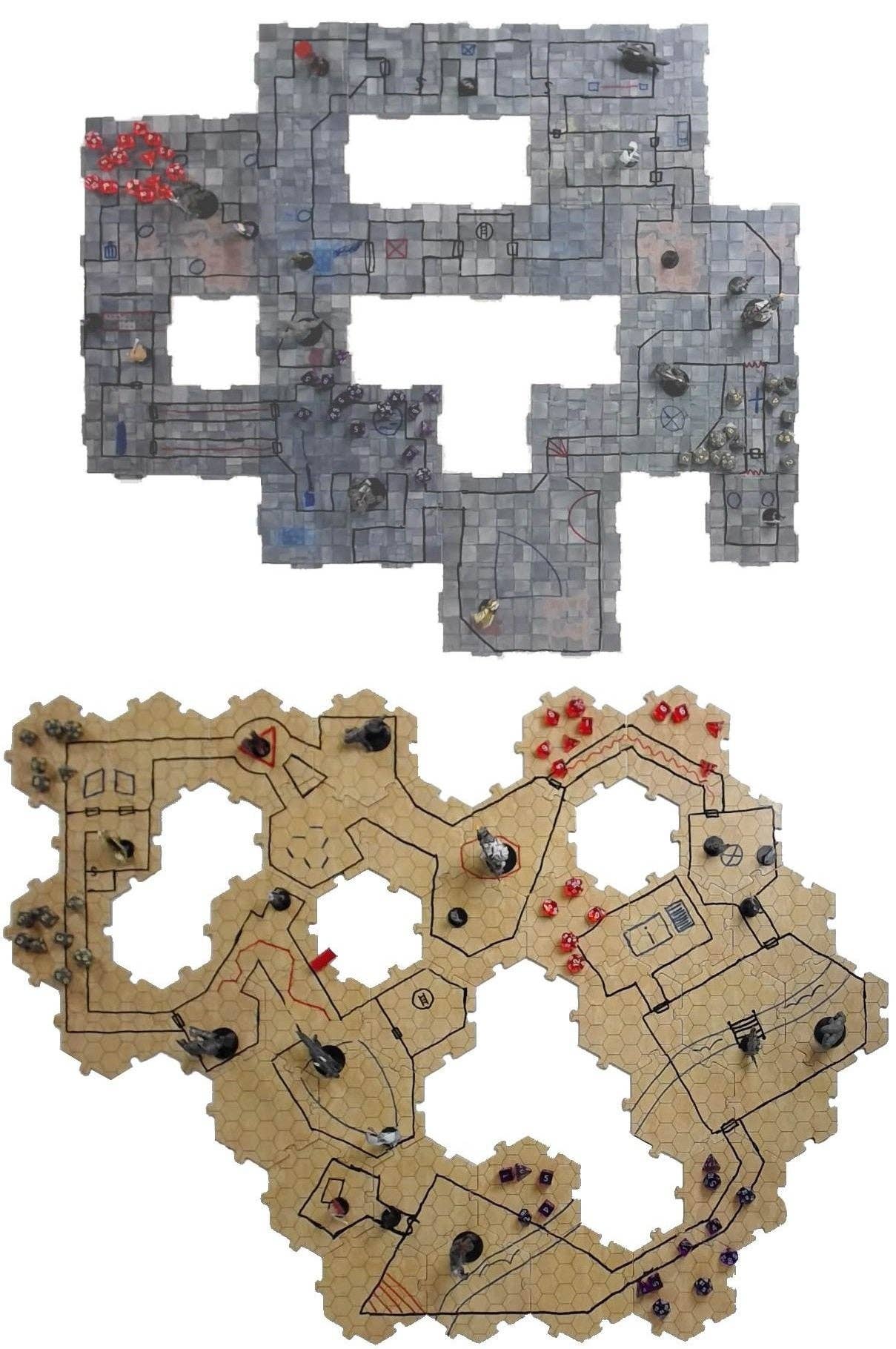 Dry Erase Dungeon Tiles, various colors, shapes, and sizes - Image 11