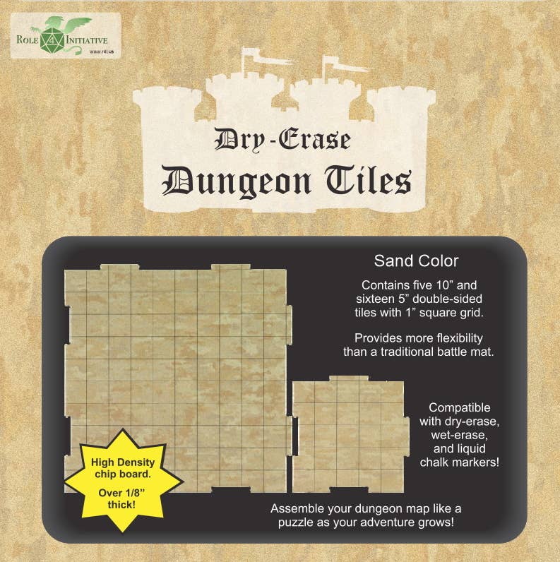 Dry Erase Dungeon Tiles, various colors, shapes, and sizes - Image 18