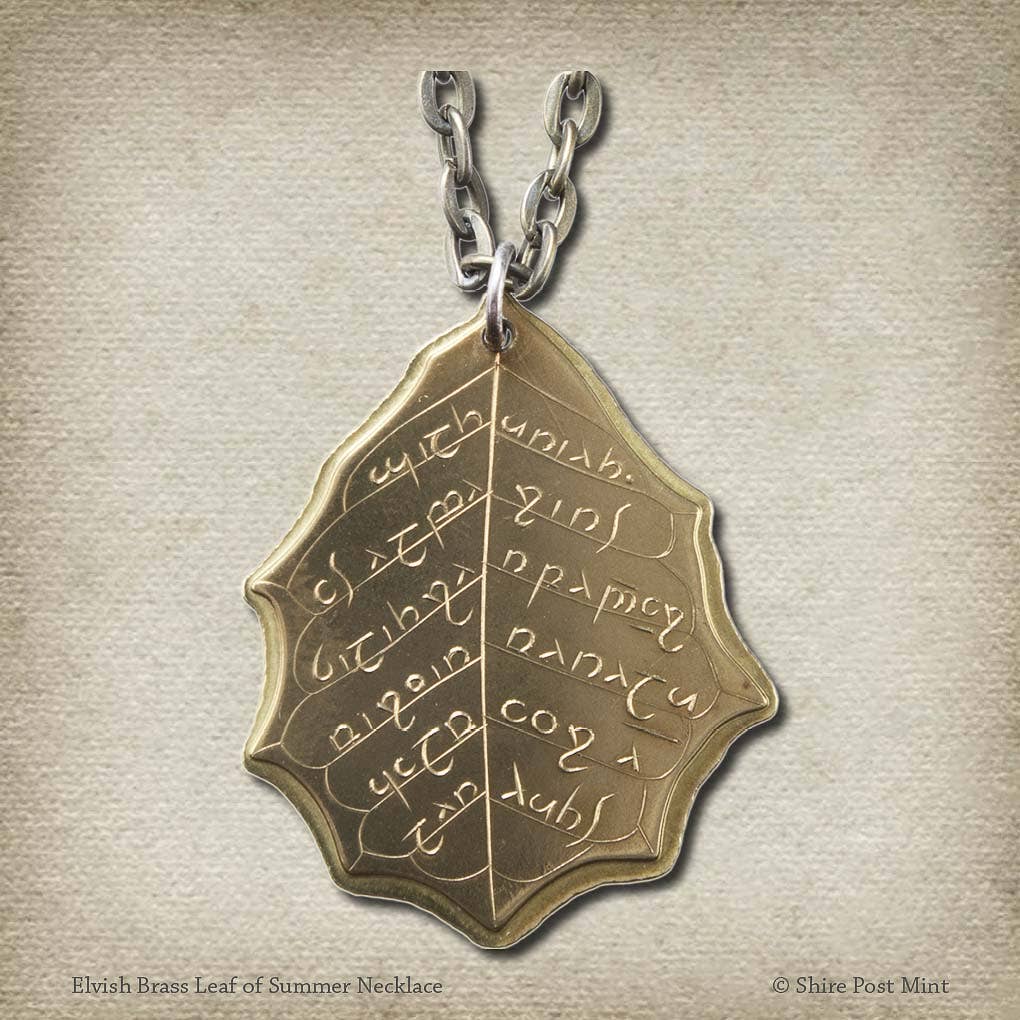 Elvish Brass Leaf Necklace