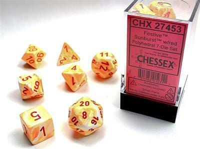 Festive Sunburst/red Polyhedral 7-Die Set - Image 4