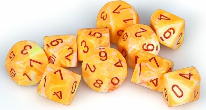 Festive Sunburst Yellow d10 set - Image 3