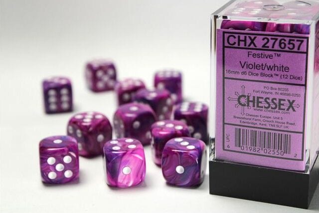 Festive Violet White 16mm d6 set