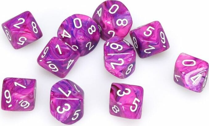 Festive Violet White d10 set - Image 3