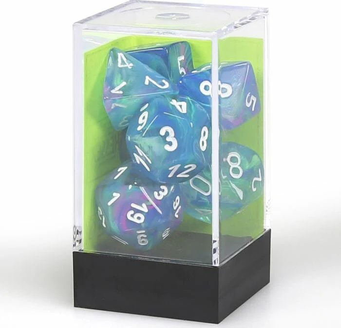 Festive Waterlily/white Polyhedral 7-Die Set - Image 2