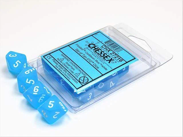 Frosted Caribbean Blue d10 Set