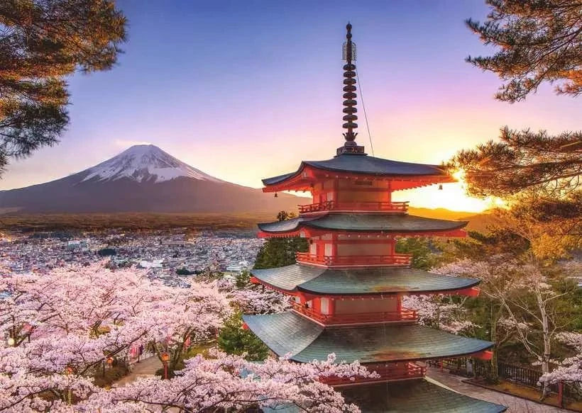 Fuji Cherry Blossom View - Image 2