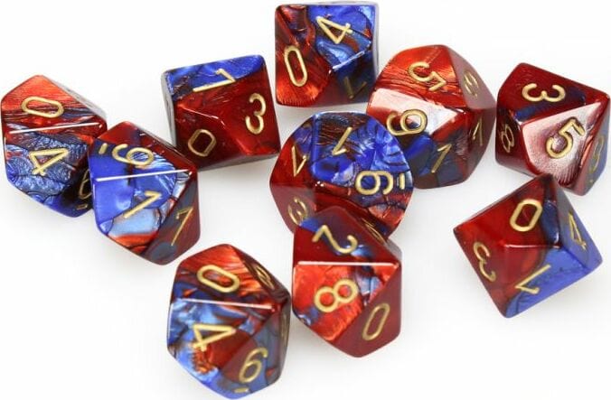 Gemini 2: Blue Red/Gold D10 Set - Image 3