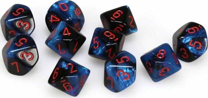 Gemini Black Starlight Red d10s - Image 3