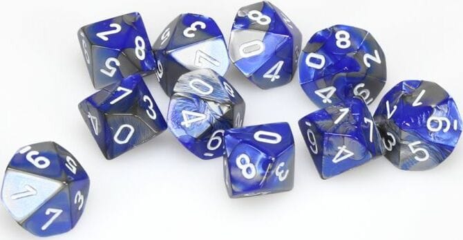 Gemini Blue Steel White d10 set - Image 3