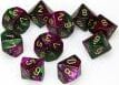 Gemini Green Purple Gold d10 set - Image 5