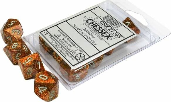 Glitter Gold Silver d10 set - Image 2