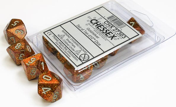 Glitter Gold Silver d10 set - Image 3