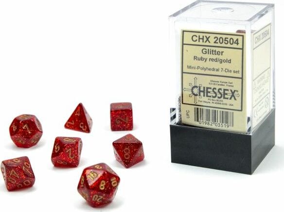 Glitter Ruby Red/Gold MINI 7