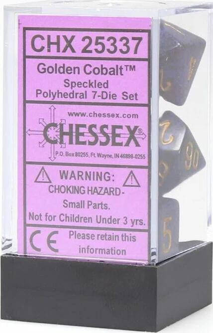 Speckled® Polyhedral Golden Cobalt™ 7-Die Set - Image 2