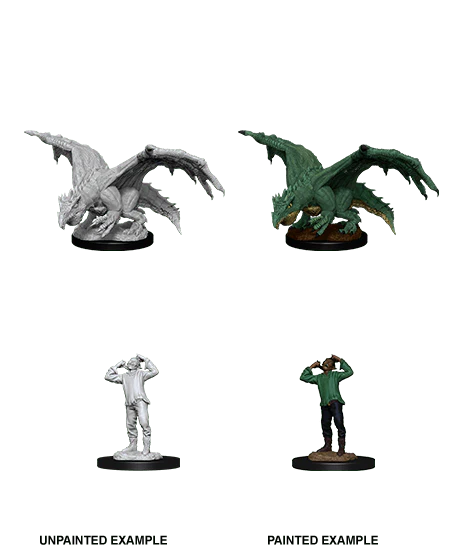 Green Dragon Wyrmling & Afflicted Elf