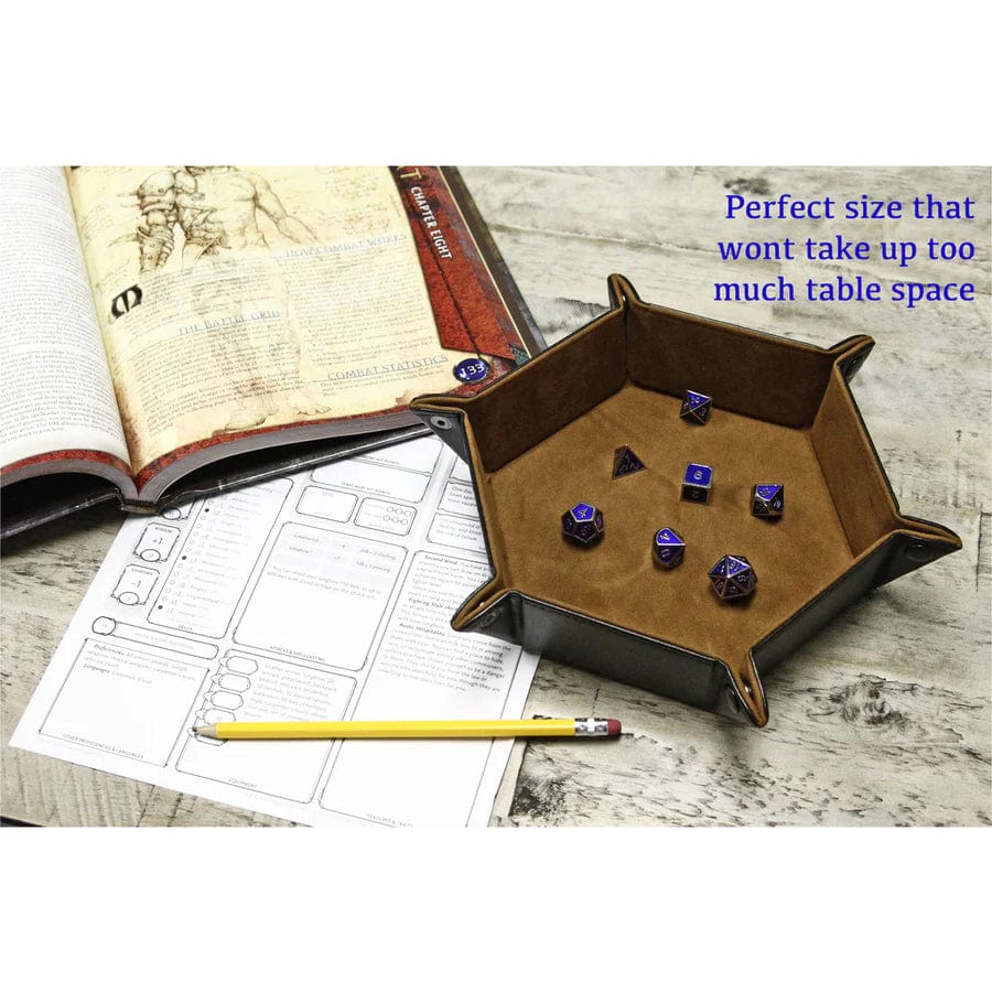 Hexagon Snap Folding Dice Tray - Purple - Image 2