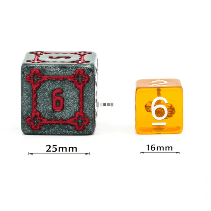 Huge Black Castle Dice Set - 25mm - Image 3