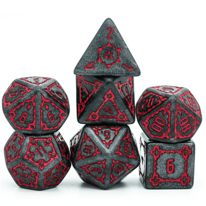 Huge Black Castle Dice Set - 25mm - Image 4