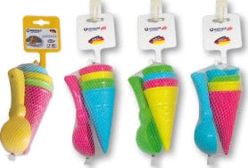 Ice Cream 5 Piece Set with 4 Cones and a Scoop - Image 2