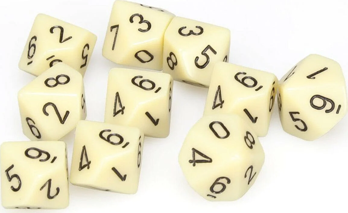 Opaque: Ivory/Black 10d10 - Image 3