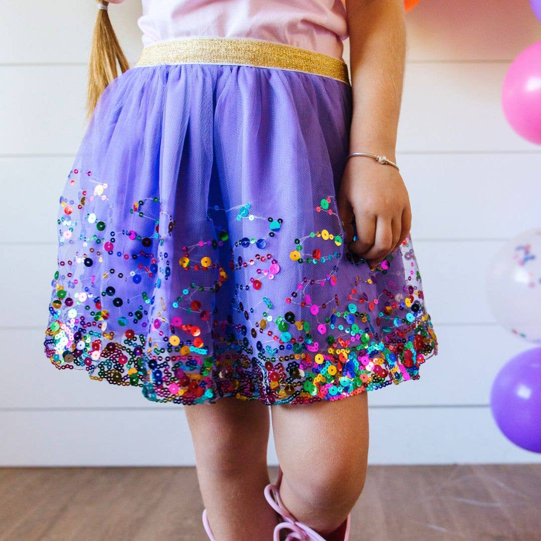 Lavender Confetti Tutu - Dress Up Skirt - Kids Tutu: 2-4Y - Image 2