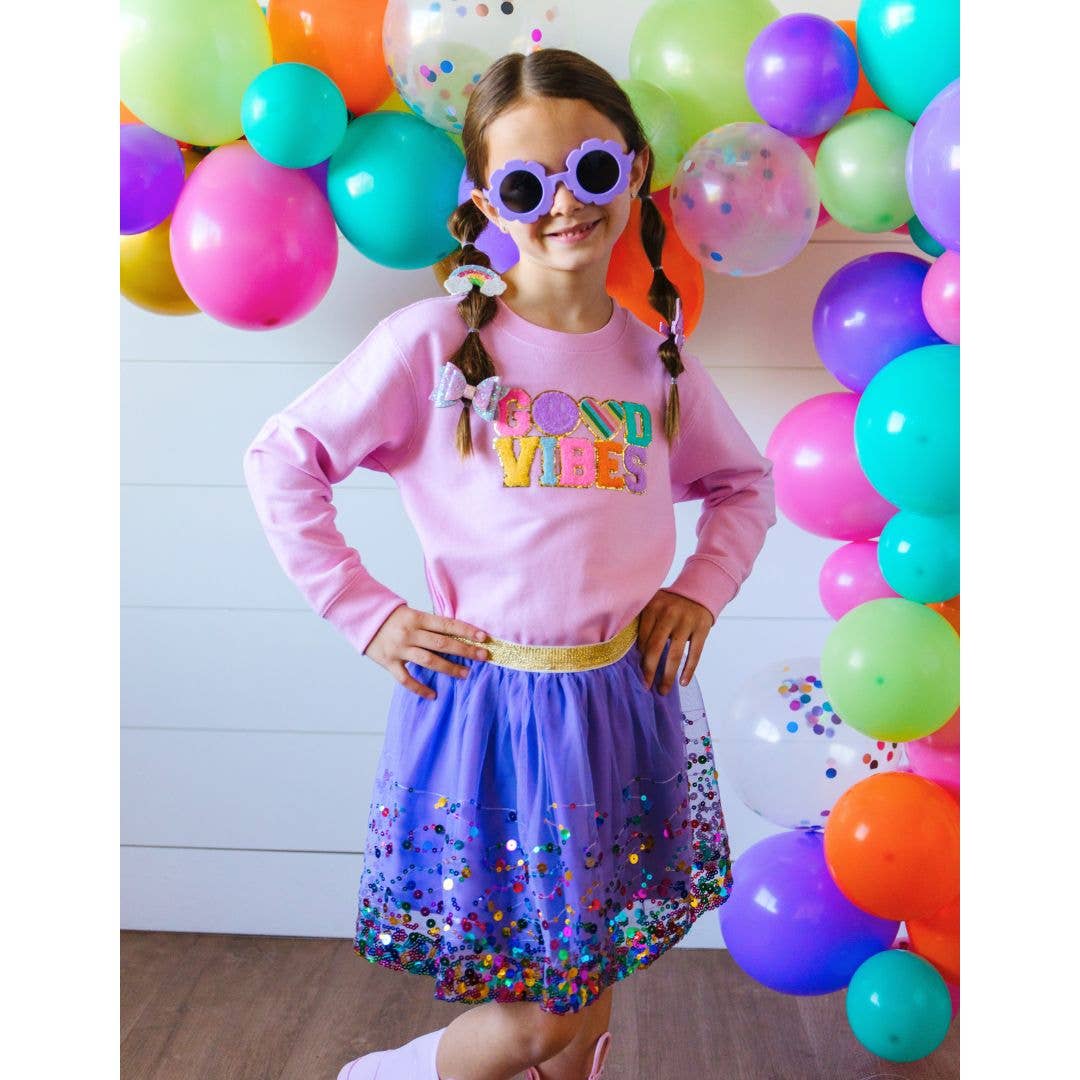 Lavender Confetti Tutu - Dress Up Skirt - Kids Tutu: 4-6Y - Image 3