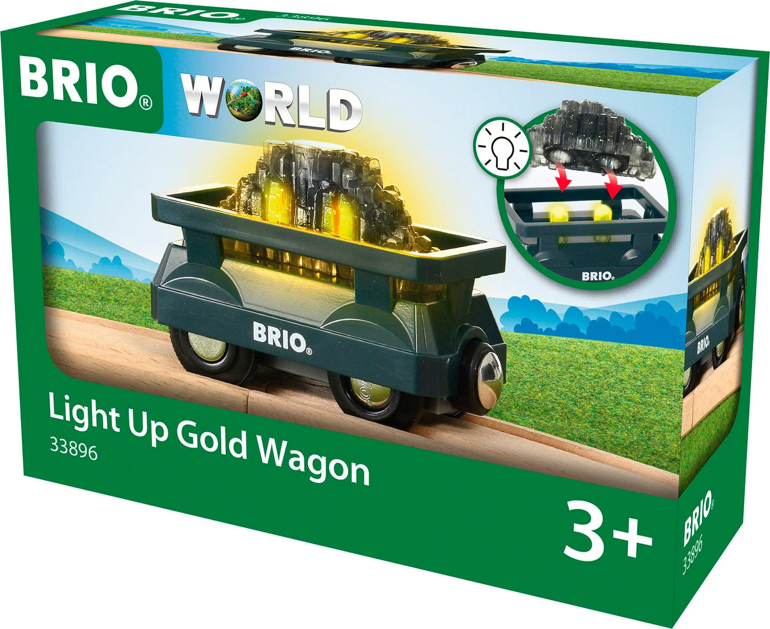 BRIO Light Up Gold Wagon - Image 5