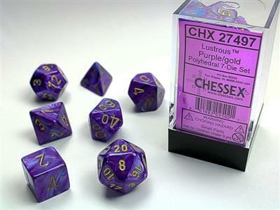 Lustrous® Polyhedral Purple/gold 7-Die Set - Image 2