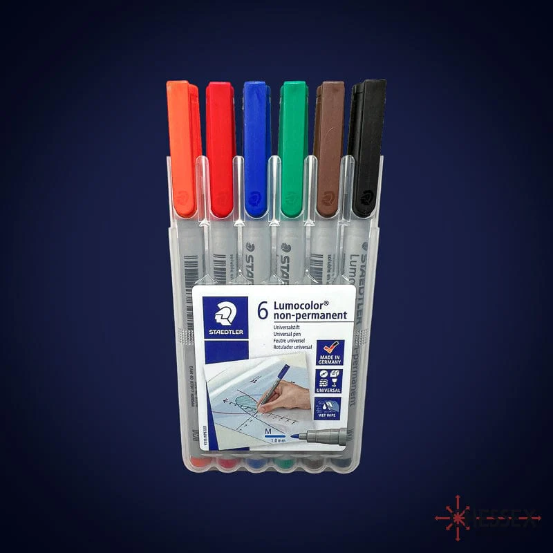 Water Soluble 6-Pack Markers Medium-Tip