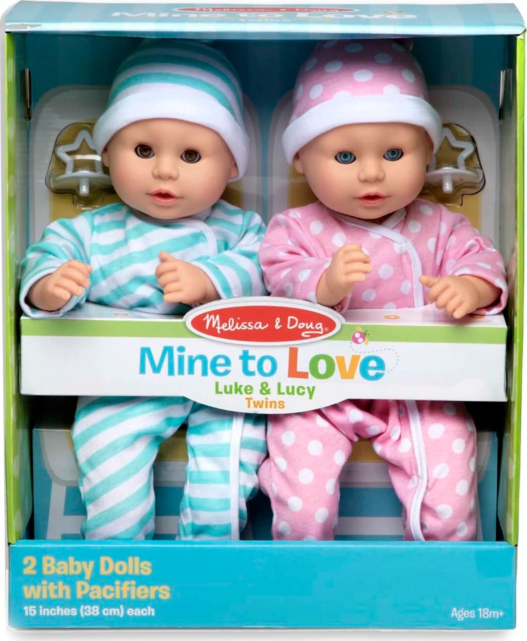 Mine to Love Twins Luke & Lucy Dolls - Image 2