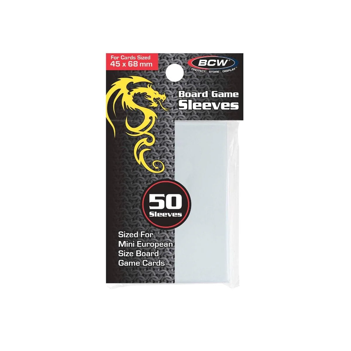 Mini European Card Sleeves RED