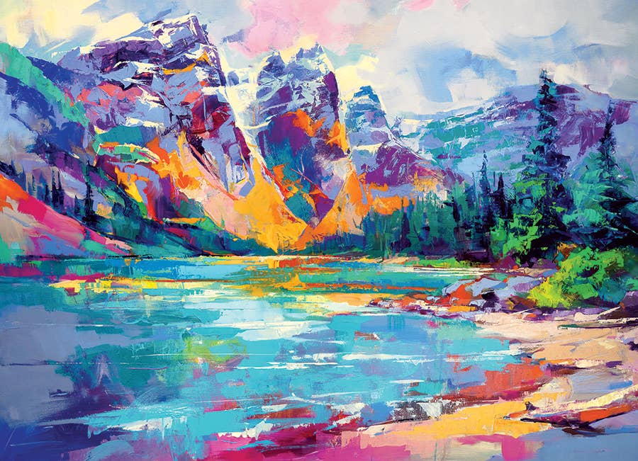 Mountain Lake 1000pc puzzle - Image 2