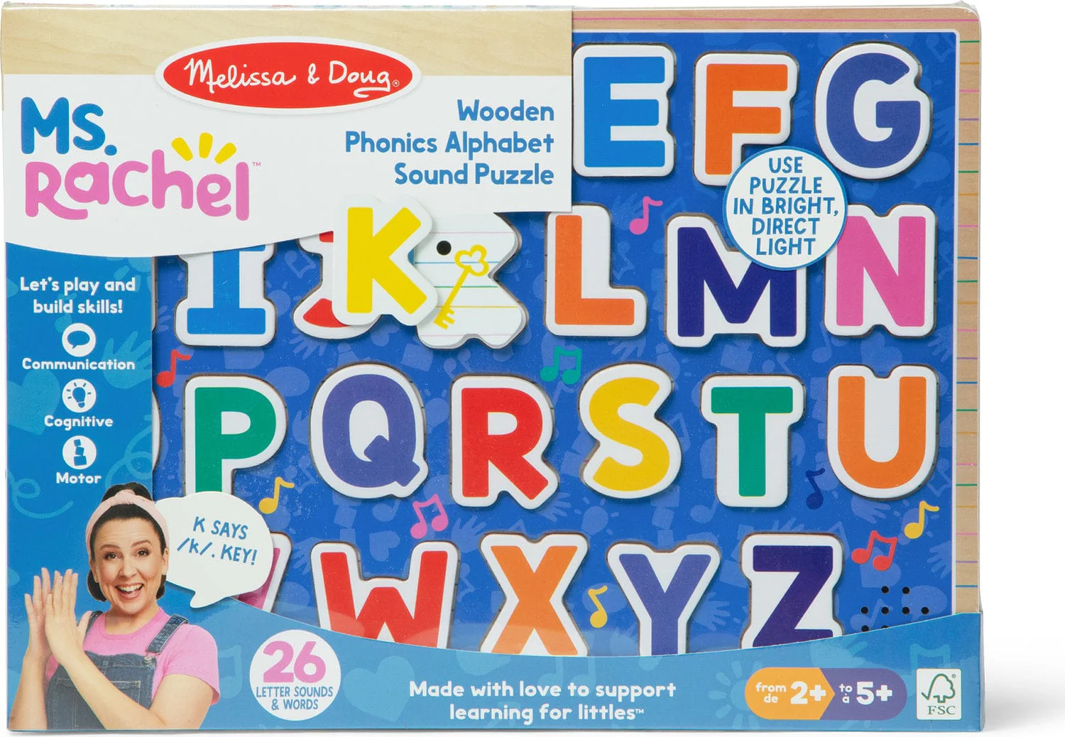 Ms. Rachel™ Wooden Phonics Alphabet Sound Puzzle - 26 Pieces - Image 4