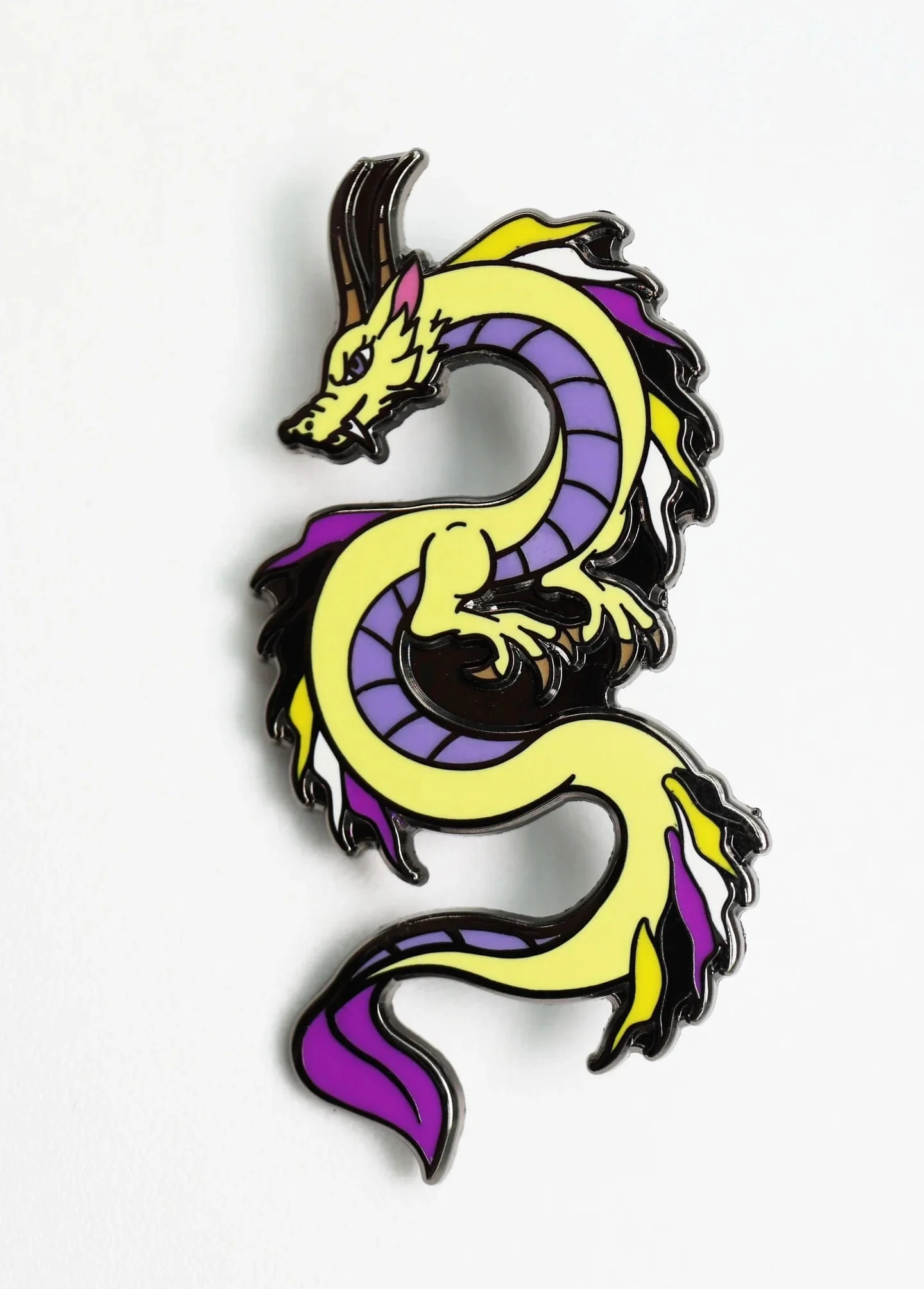 Nonbinary Dragon Pin