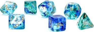 Nebula® Polyhedral Oceanic™/gold Luminary™ 7-Die Set - Image 6