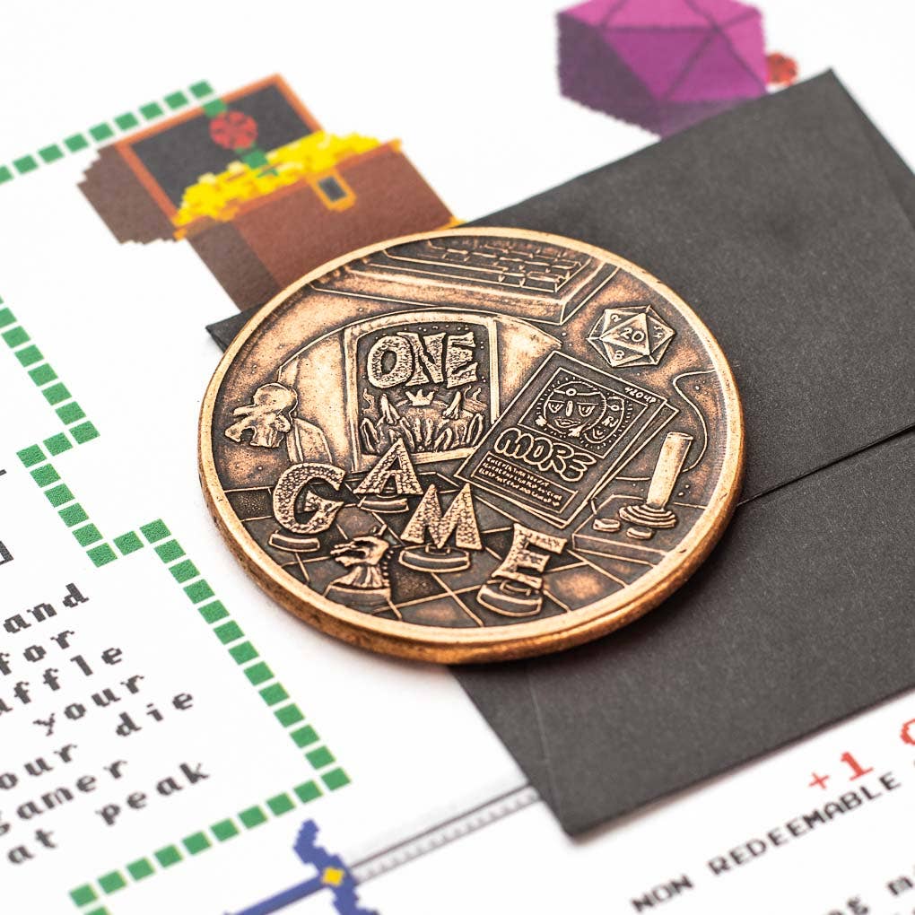 One More Game / Go to Bed Copper Decision Maker Coin - Image 4