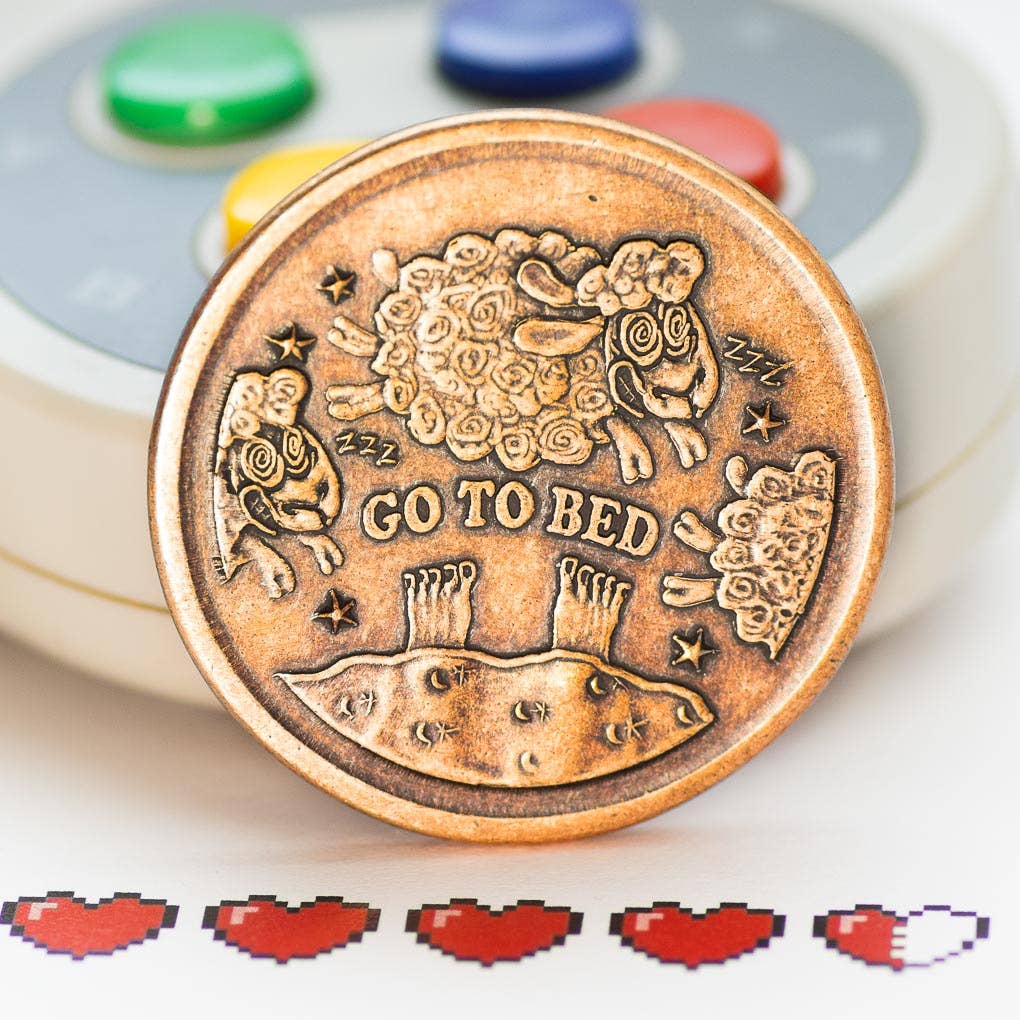 One More Game / Go to Bed Copper Decision Maker Coin - Image 6