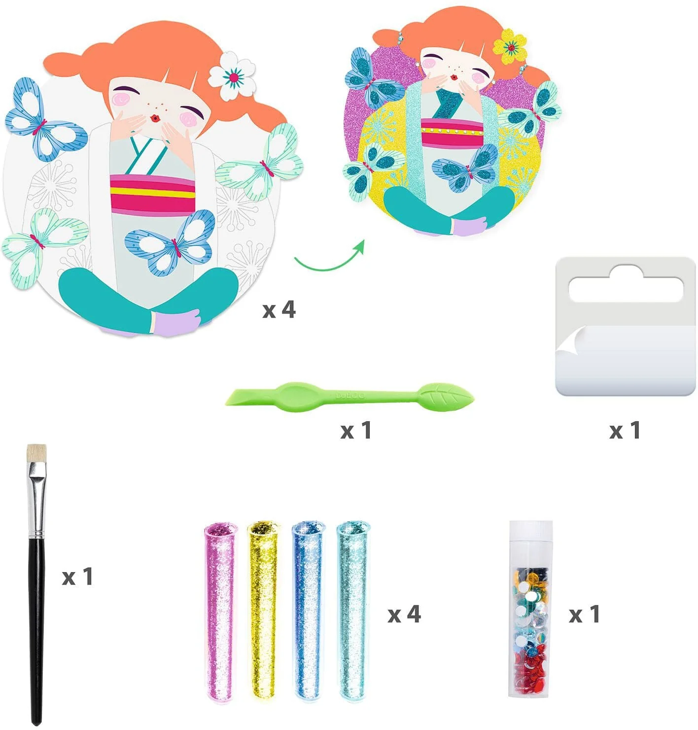 Onnanoko Glitter & Gem Boards Kit - Image 2