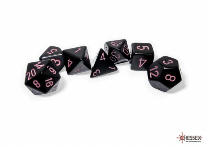 Opaque Black/Pink 7-Die Set