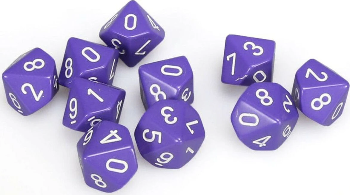 Opaque: Poly D10 Purple/White - Image 2