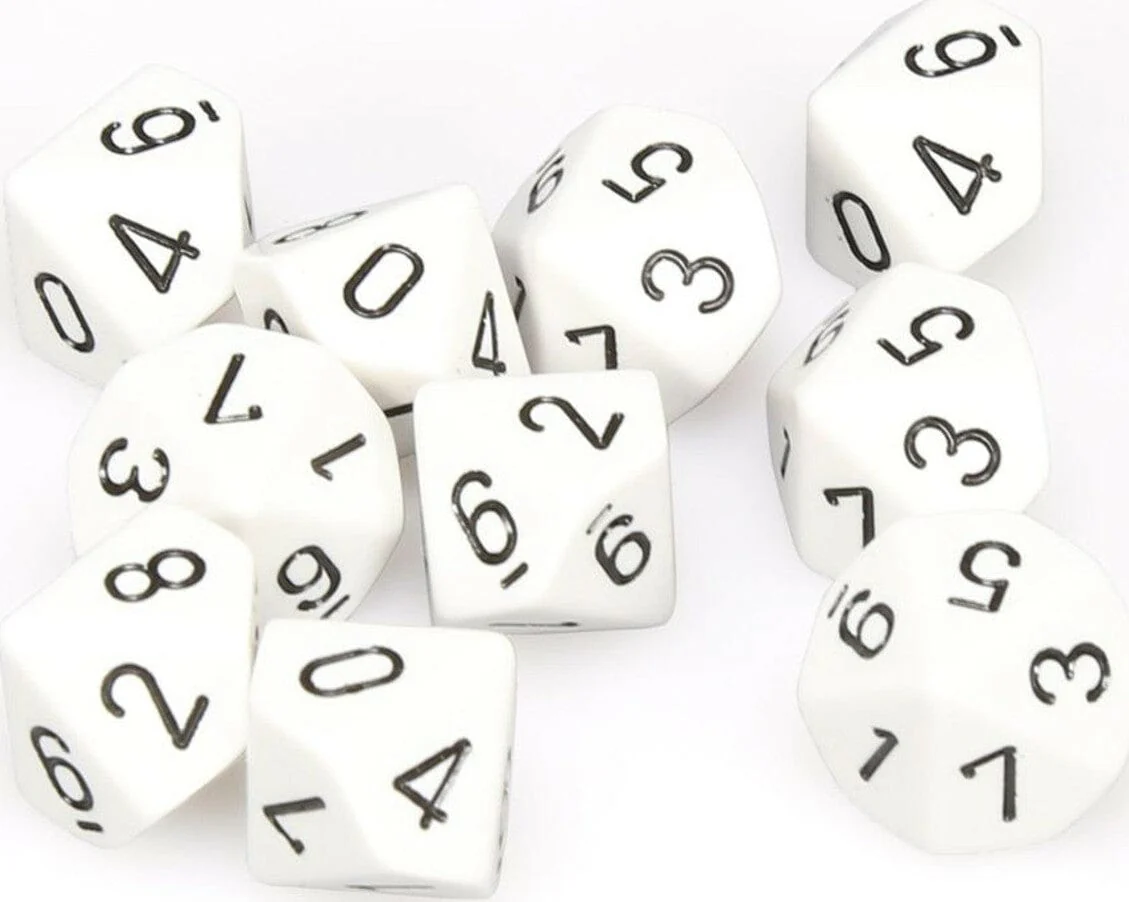 Opaque: Poly D10 White/Black (1 - Image 2